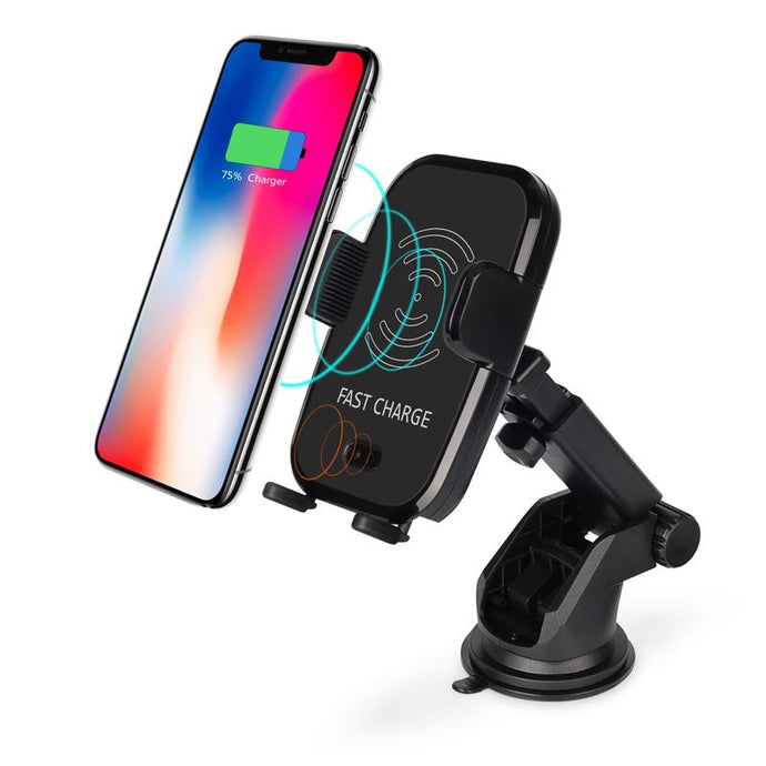 Auto Clamp Fast Wireless Car Charger For iPhone X 8 8 Plus Samsung S8 Huawei Xiaomi